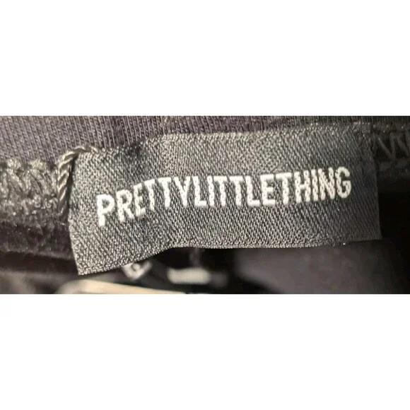 NWT PrettyLittleThing Women's Size 2 Black Elastic Waist & Bottom Jogger - Picture 12 of 14